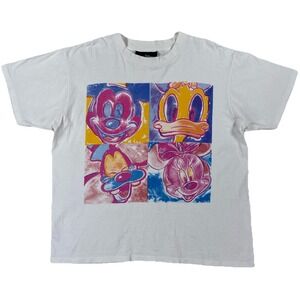 Disney Originals Color Block Mickey Minnie Donald Goofy T-Shirt One Size